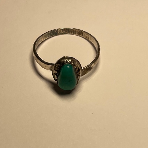 Sterling Silver Turquoise Ring 6.5 - Picture 4 of 8